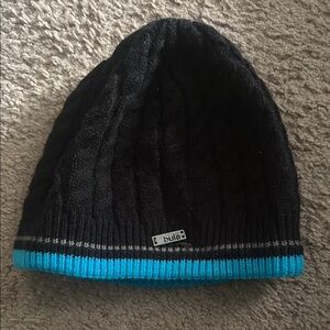 Bula Black and Blue Knit Beanie
